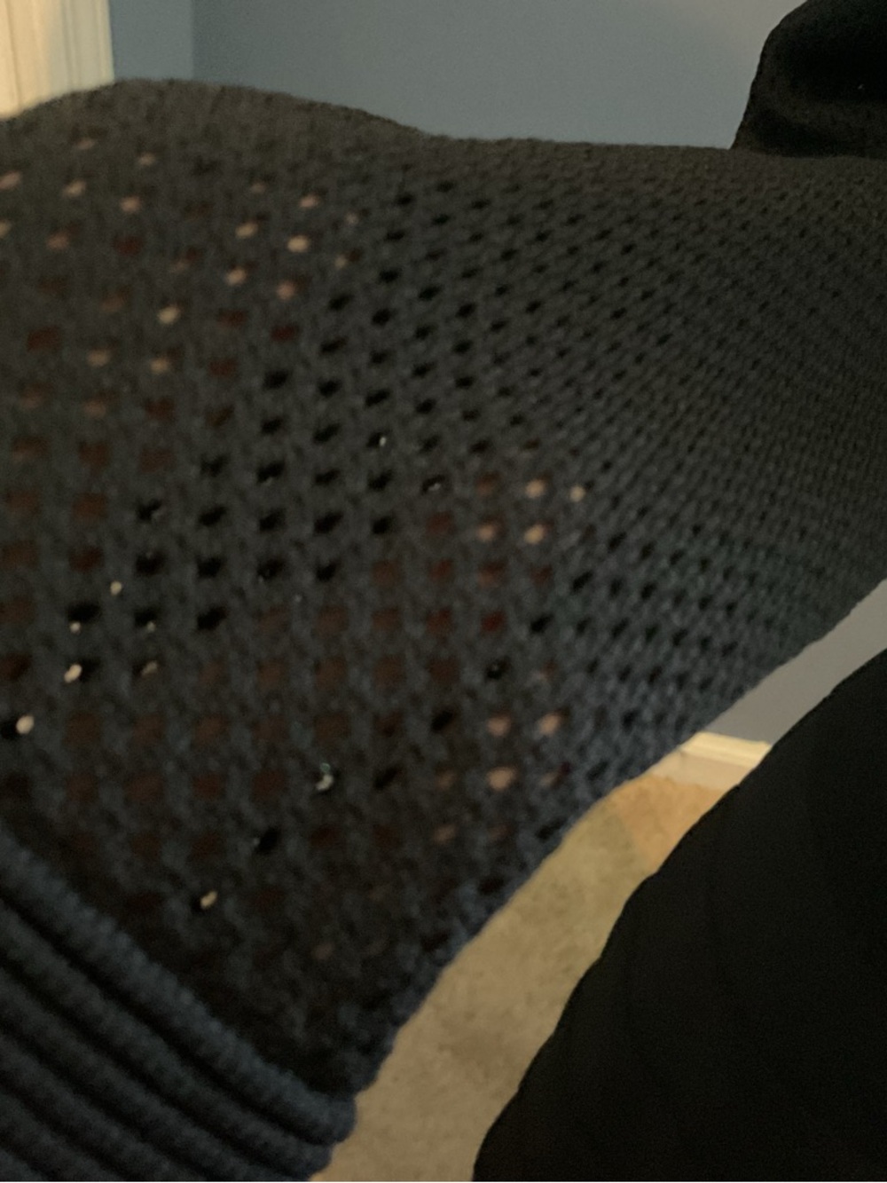 Vince Camuto Black Long-Sleeve Mesh Yoke A-Line Dress - Picture 5 of 6